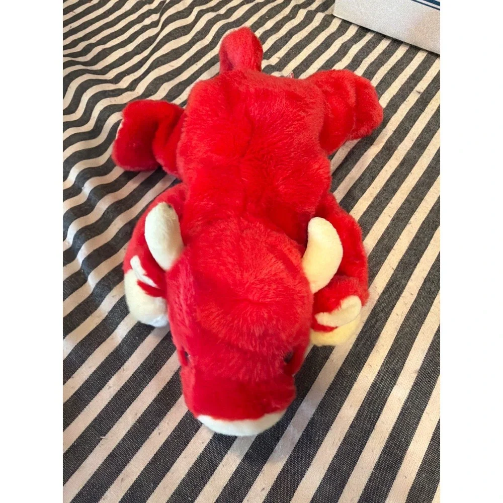 Ty Beanie Buddies Snort the Bull Red Plush Stuffed Animal 1998 Vintage Toy